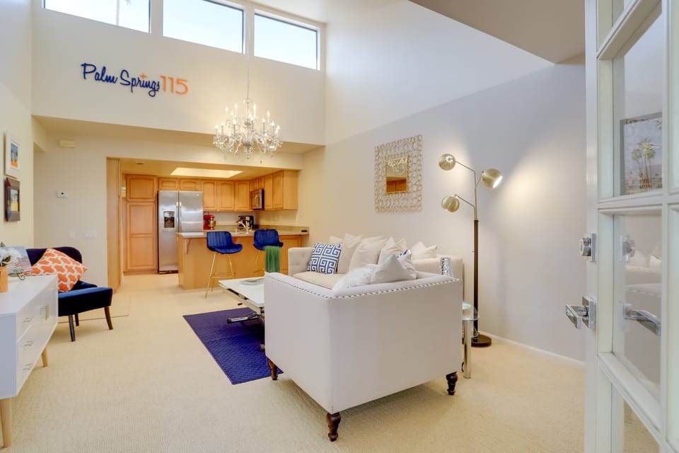Resort Amenities: Updated Palm Springs Villa Apartment in Palm Springs