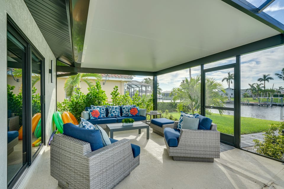 Poolside Oasis w/ Boat Dock! Cape Coral Retreat House in Cape Coral