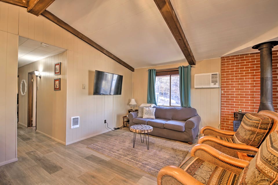 Patio, Grill + Mogollon Rim Views: Payson Cabin House in Gila County