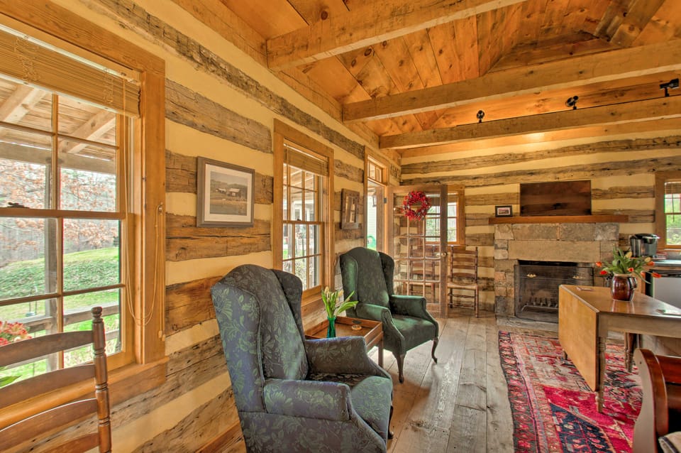 Numerous On-Site Trails: Earlysville Wooded Cabin House in Shenandoah Valley