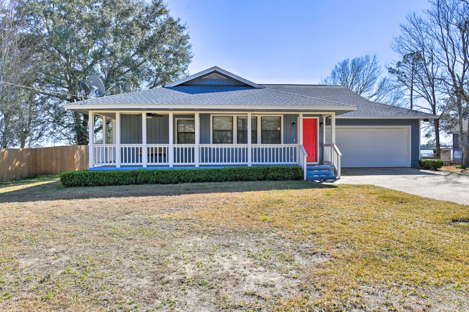 Updated Waterfront Escape w/ Dock & Fire Pit House in Alabama