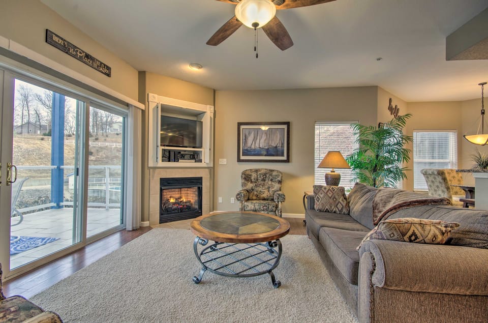 Boat Slip & Pool! Waterfront Lake Ozark Escape Apartment in Lake of the Ozarks