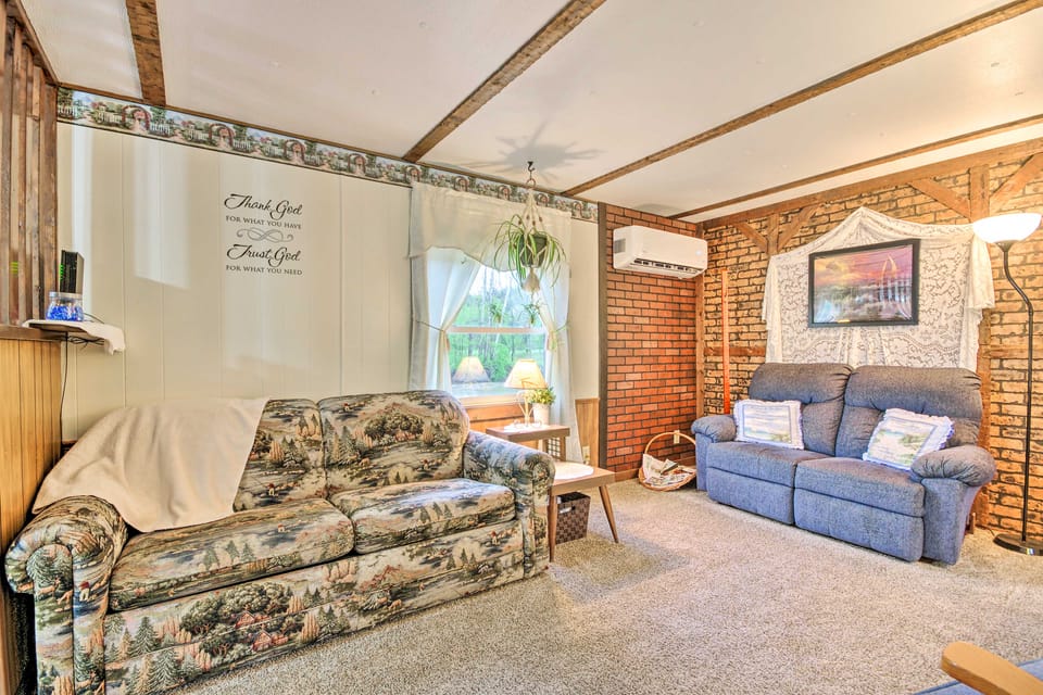 Goats On-Site! Unique Creekside Escape in Ozarks House in Ozark Mountains