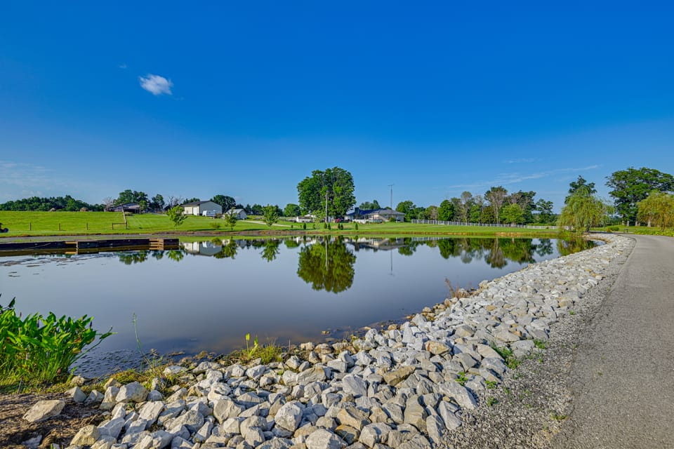 Working Farm w/ Fishing Pond! Brownsville Gem House in Kentucky