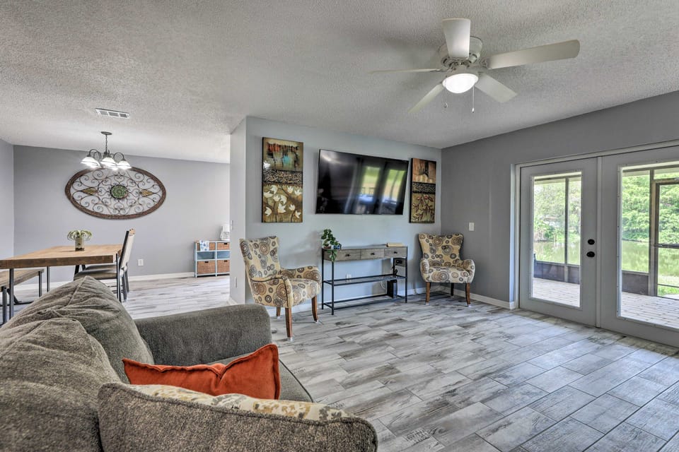 Lanai & Pond at Tranquil Bradenton Retreat! House in Florida