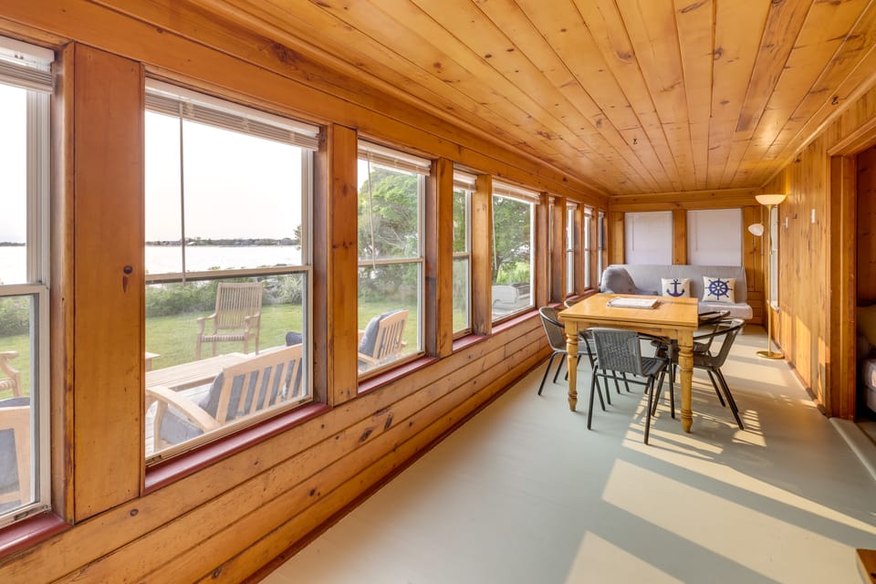 Waterfront Cottage w/ Sunroom + Patio & Grill Cottage in Clinton