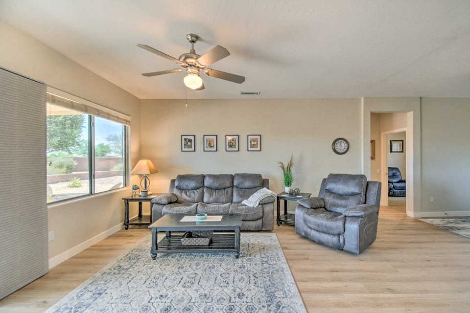 Pool & Golf On-Site! 45+ Surprise Retreat w/ Patio House in Sun City Grand