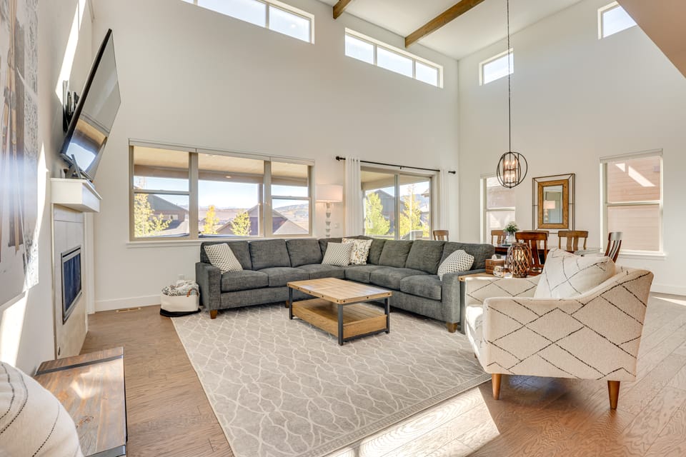 Furnished Deck & Hot Tub: Chic Granby Home! House in Granby