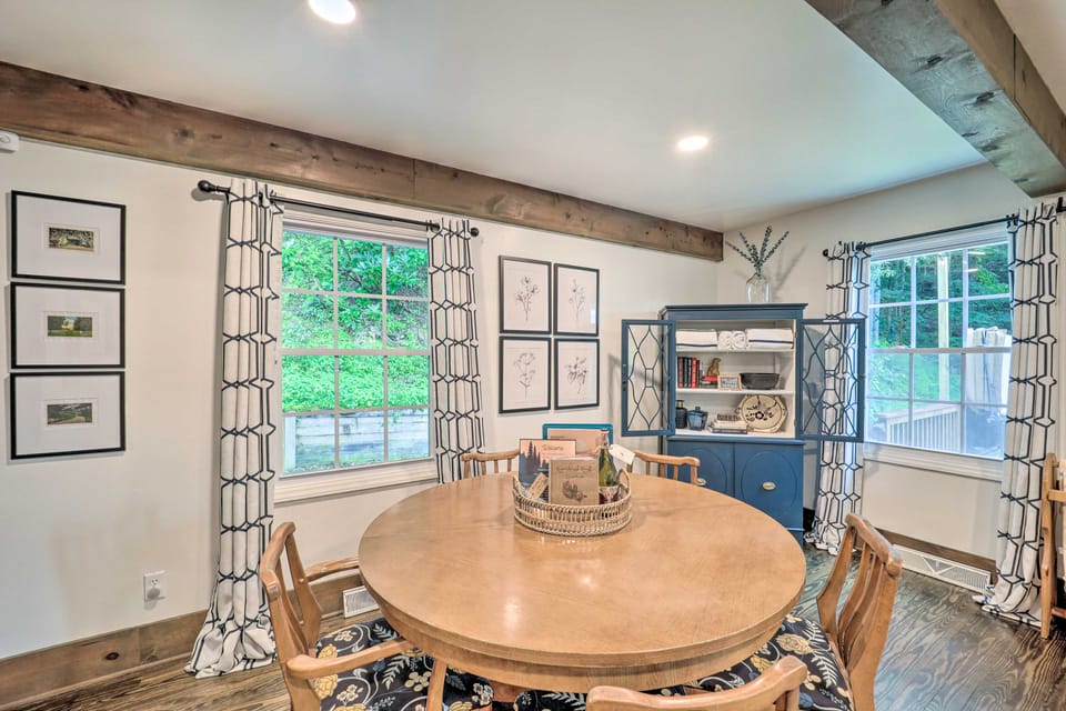Riverfront Sugar Grove Home: Hot Tub & Views! House in Watauga