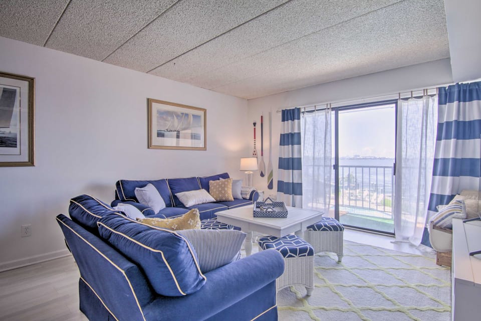 Waterfront + Pool! Ocean City Condo 1 Mi to Beach Apartment in Ocean City