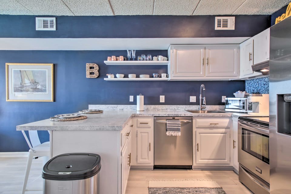 Waterfront + Pool! Ocean City Condo 1 Mi to Beach Apartment in Ocean City
