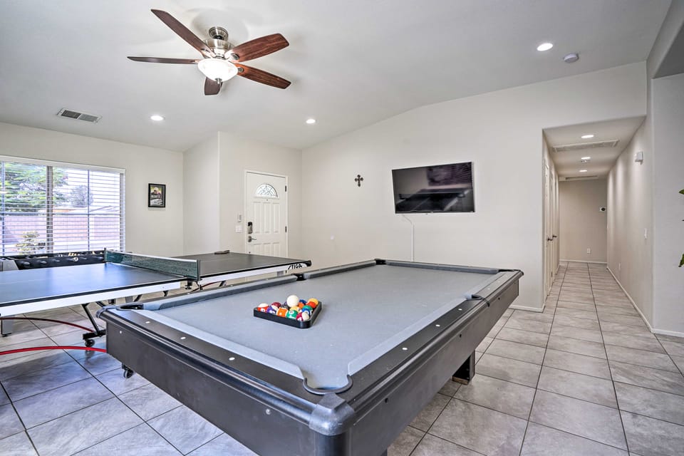 Pool & Game Room: Pet-Friendly Indio Retreat House in Indio