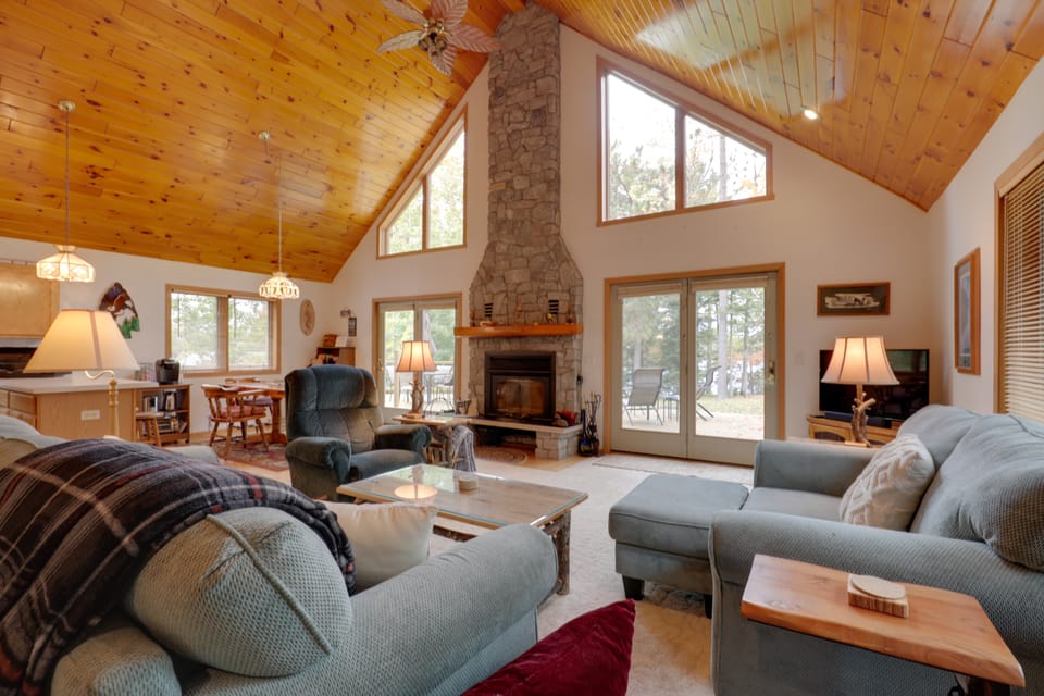 Elcho Escape w/ Private Dock on Post Lake! House in Wisconsin