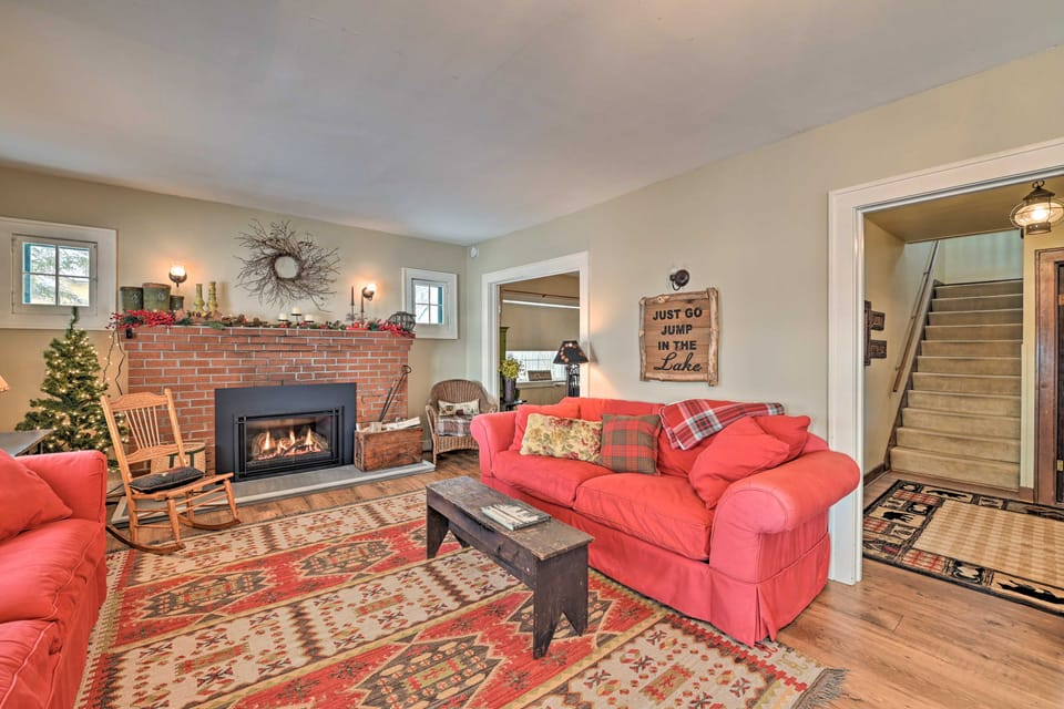 Fire Pit & Beach: Lake Pleasant Home w/ Views House in Capital District, NY, USA