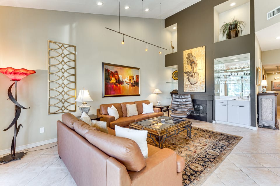 Patio + Resort Amenities: Palm Desert Escape Apartment in Palm Desert