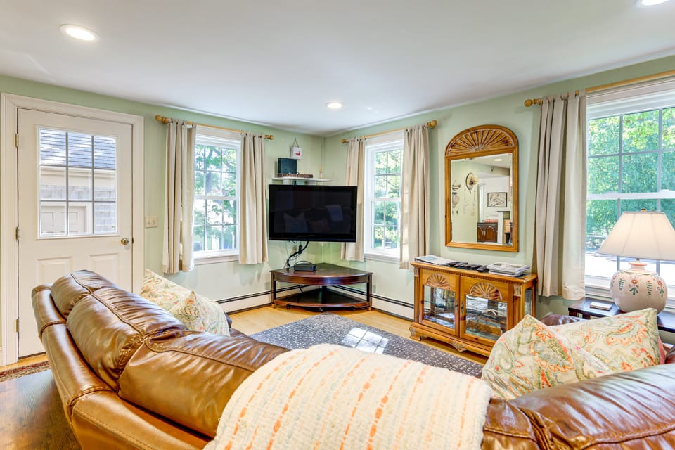 Game Room + Patio: Quiet Centerville Beach Base House in Centerville