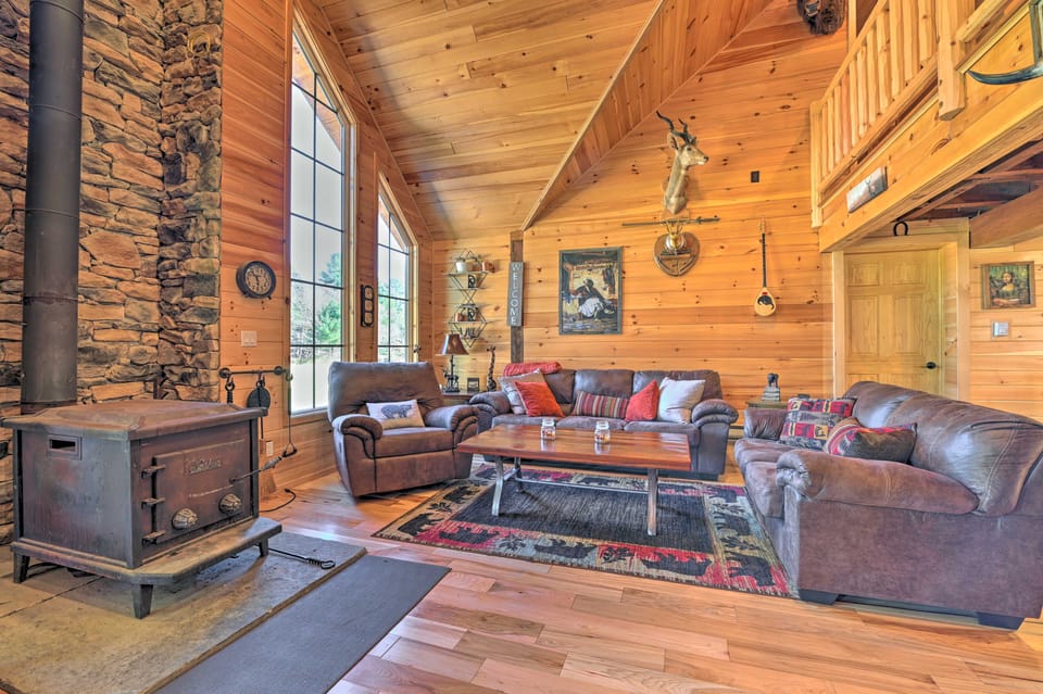 Unadilla Cabin on 50 Acres + Fire Pit & Creek House in Pennsylvania