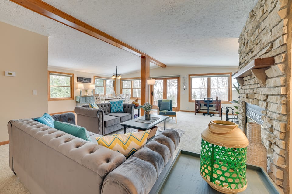 Cheboygan Getaway w/ Fire Pit & Lake Access! House in Michigan