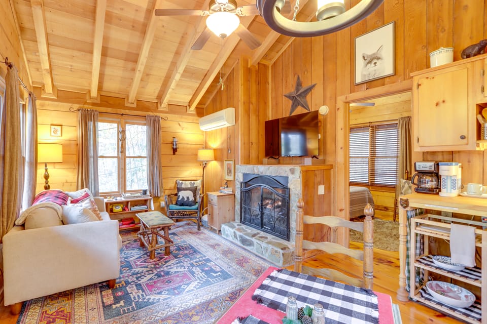 'Little Fox Den’ Ellijay Cabin Rental w/ Hot Tub! House in Georgia