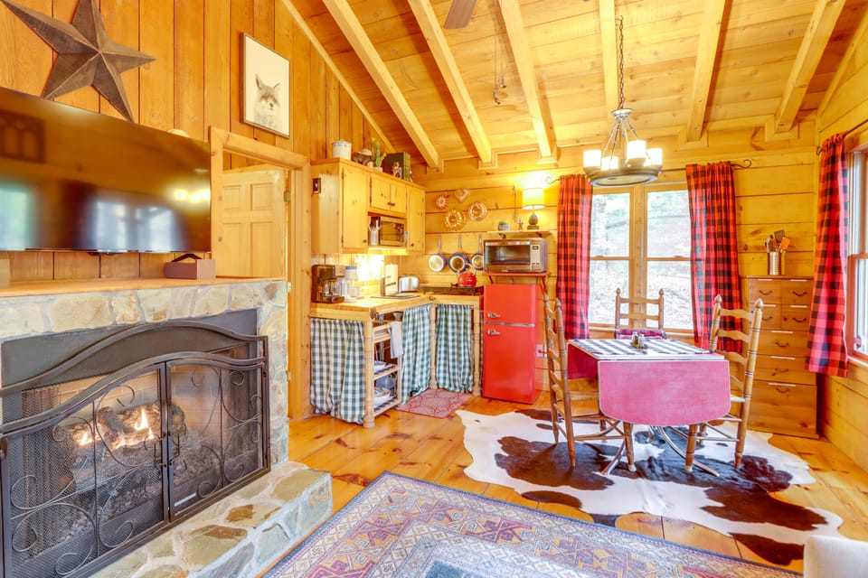 'Little Fox Den’ Ellijay Cabin Rental w/ Hot Tub! House in Georgia