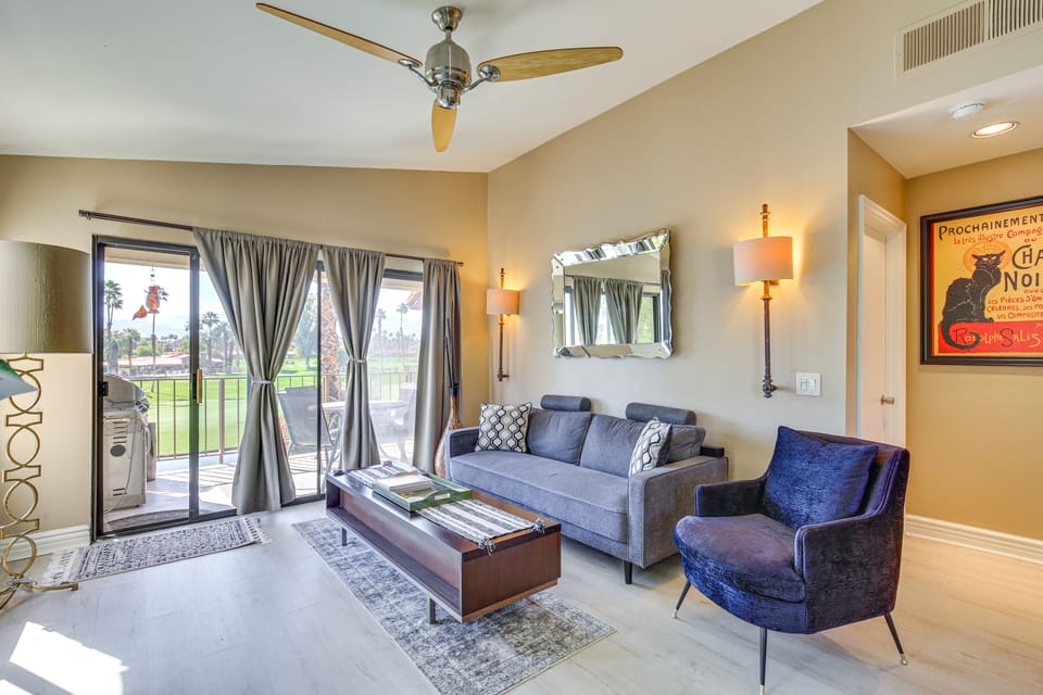 Lake, Mountain & Golf Views: Palm Valley Retreat Apartment in Palm Desert