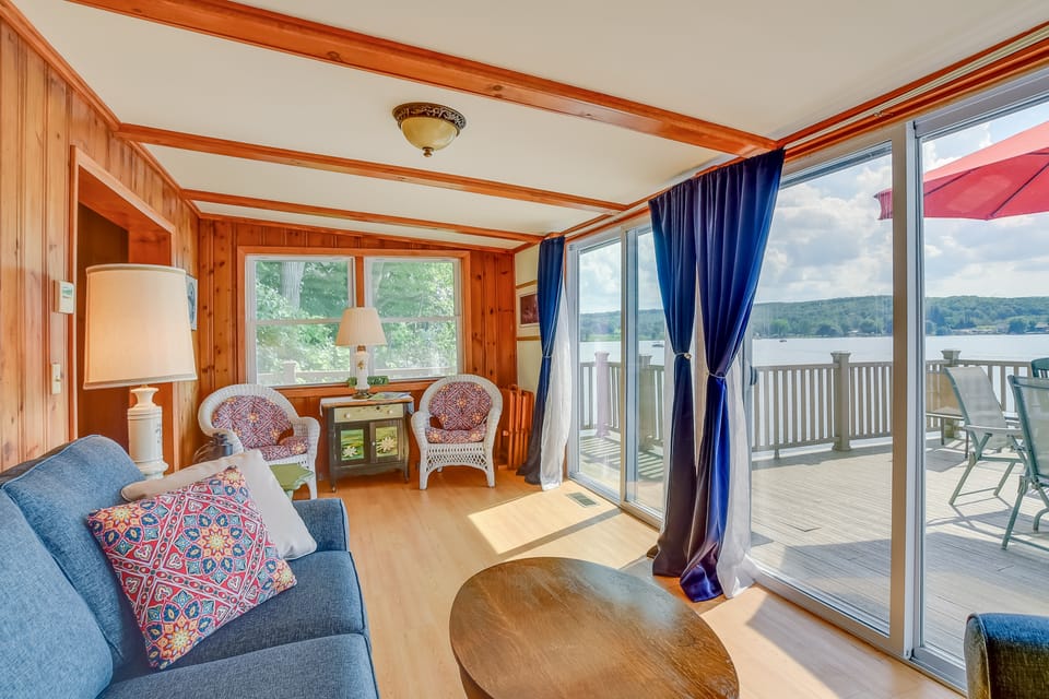 Waterfront Escape on Loon Lake: Private Beach! Cottage in Finger Lakes