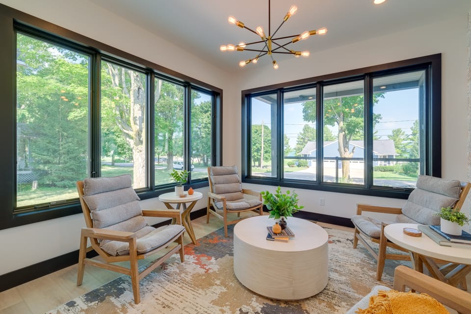 Walk to Lake Charlevoix: 4-Season Group Getaway House in Boyne City