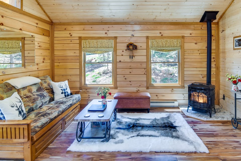 Private Hot Tub & Pond: Conifer Log Cabin House in Park County