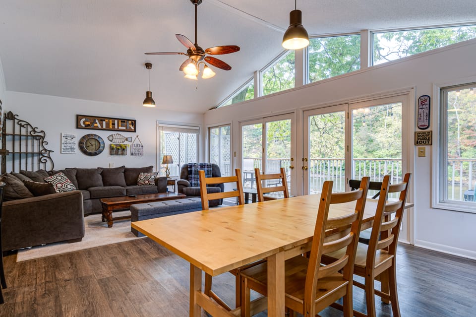 Riverfront Brookston Retreat w/ Deck & River Tubes House in Indiana