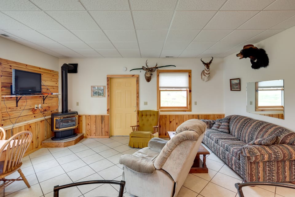 Boat Dock & Fire Pit: Lakefront Monico Home! House in Wisconsin