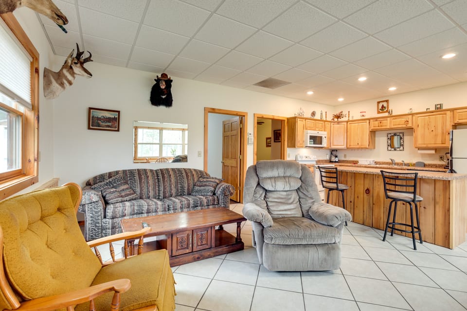 Boat Dock & Fire Pit: Lakefront Monico Home! House in Wisconsin