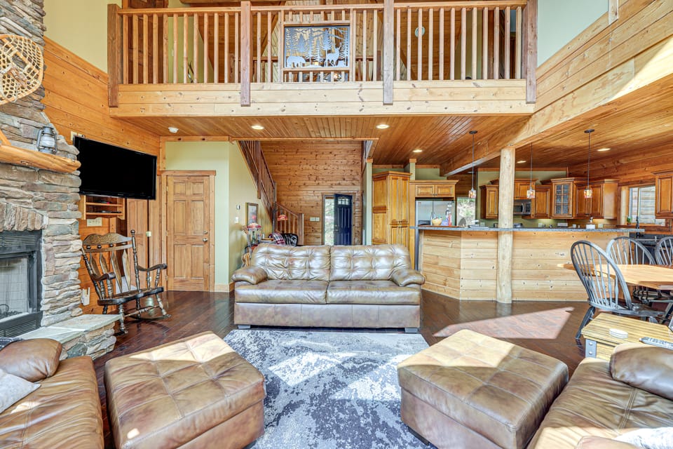 Game Room, Deck + Views: Idyllic Slaty Fork Cabin House in Shenandoah Valley