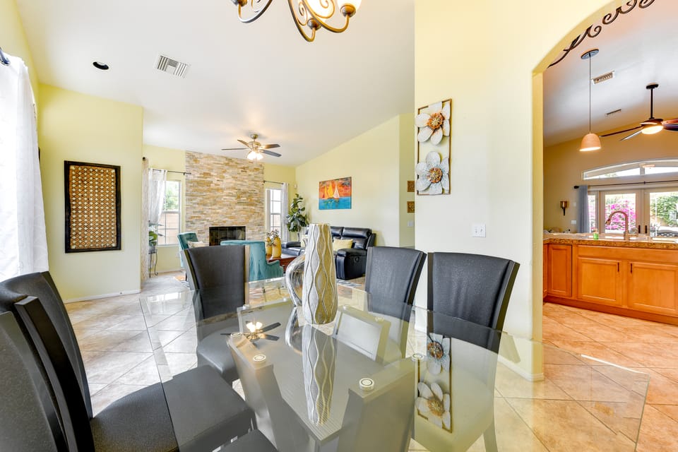 Private Pool & Patio: Desert Hot Springs Retreat House in Desert Hot Springs