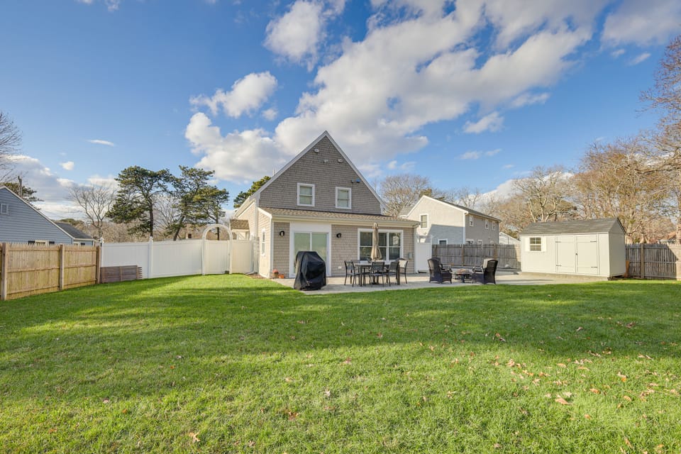 Patio & Fire Pit: Retreat 2 Mi to Cape Cod Beaches House in Hyannis