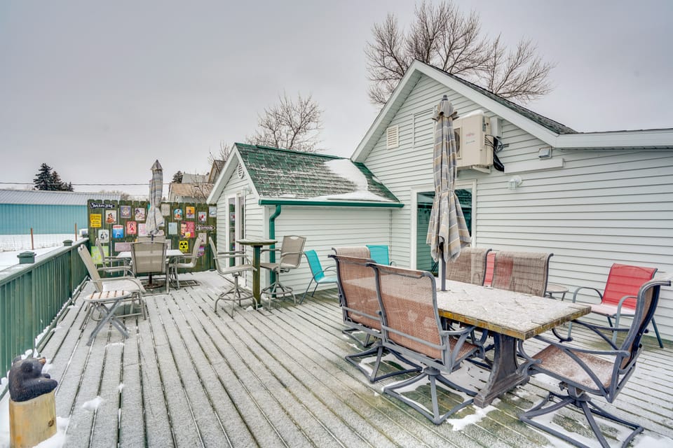 Deck + Fenced Yard: Quiet McClusky Retreat! House in North Dakota