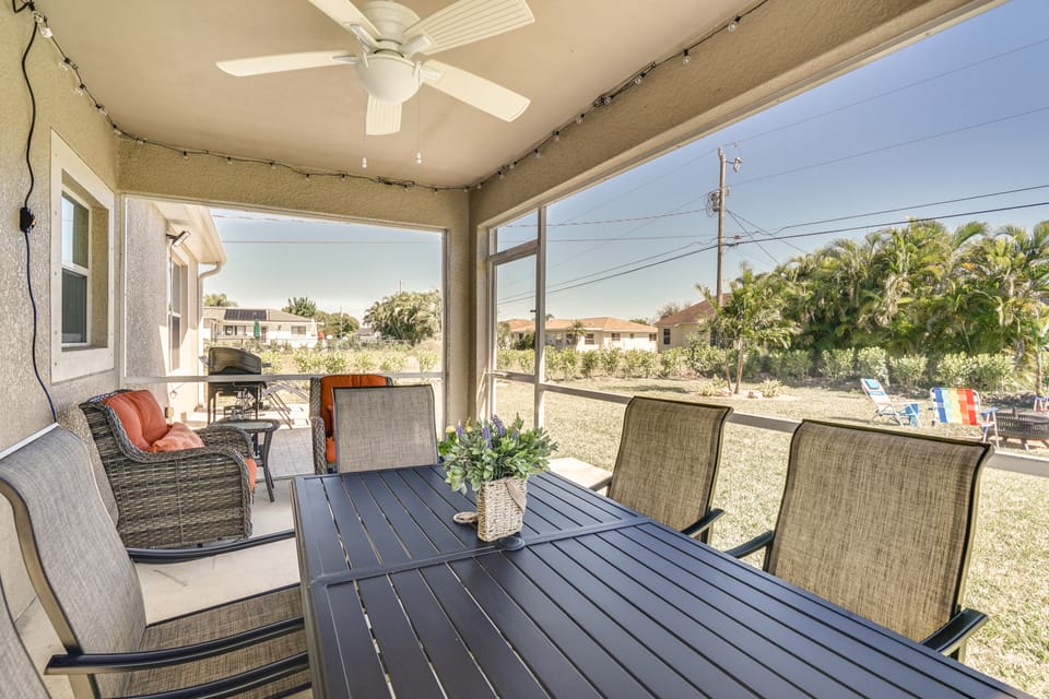Screened Porch & Fire Pit: Quiet Cape Coral Home House in Cape Coral