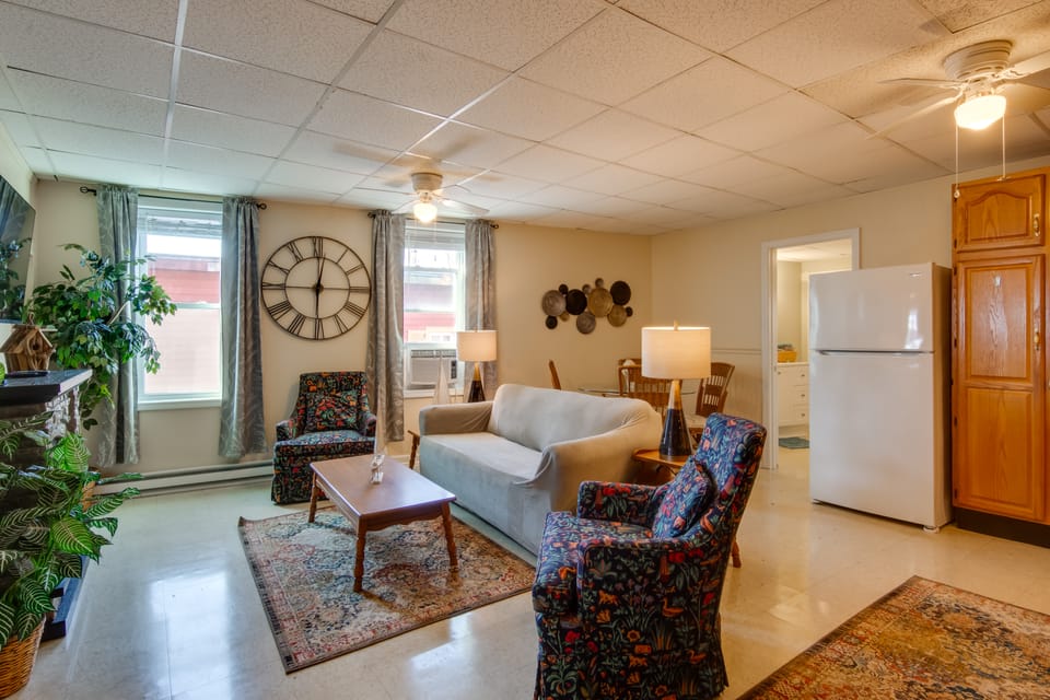 Balcony + Scenic Views: Chautauqua Lake Retreat Apartment in Mayville