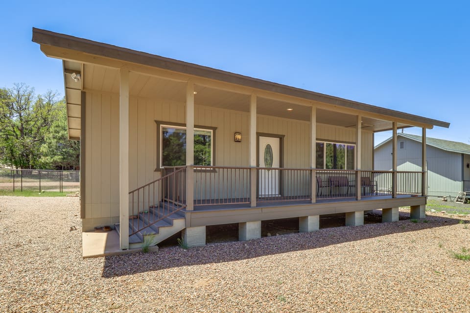 Patio & ATV Trail Access: Quiet Cabin in Show Low House in Arizona