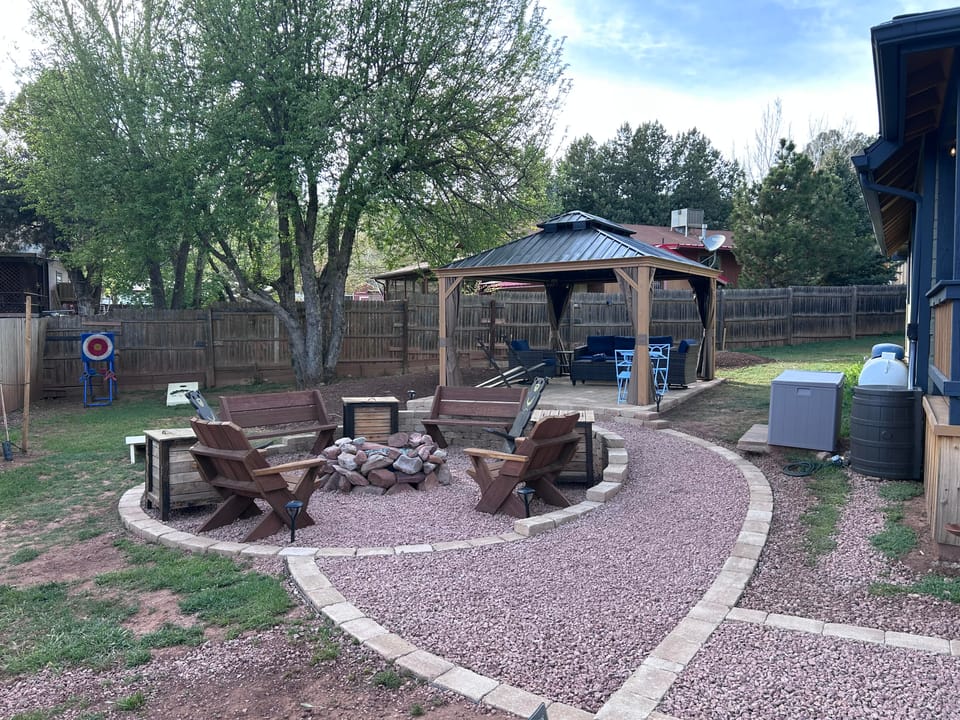 Pine Cabin w/ Fire Pit & Gazebo - Steps to Trails House in Pine