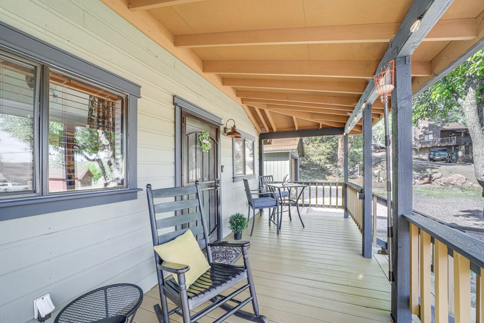 Pine Cabin w/ Fire Pit & Gazebo - Steps to Trails House in Pine