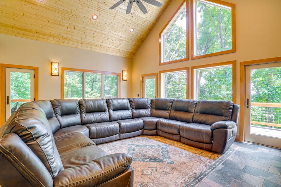 Modern Nellysford Getaway w/ View: Deck & Fire Pit House in Nelson County
