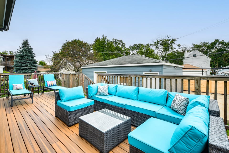Game Room, Deck & Yard: Chicago Home House in Chicago