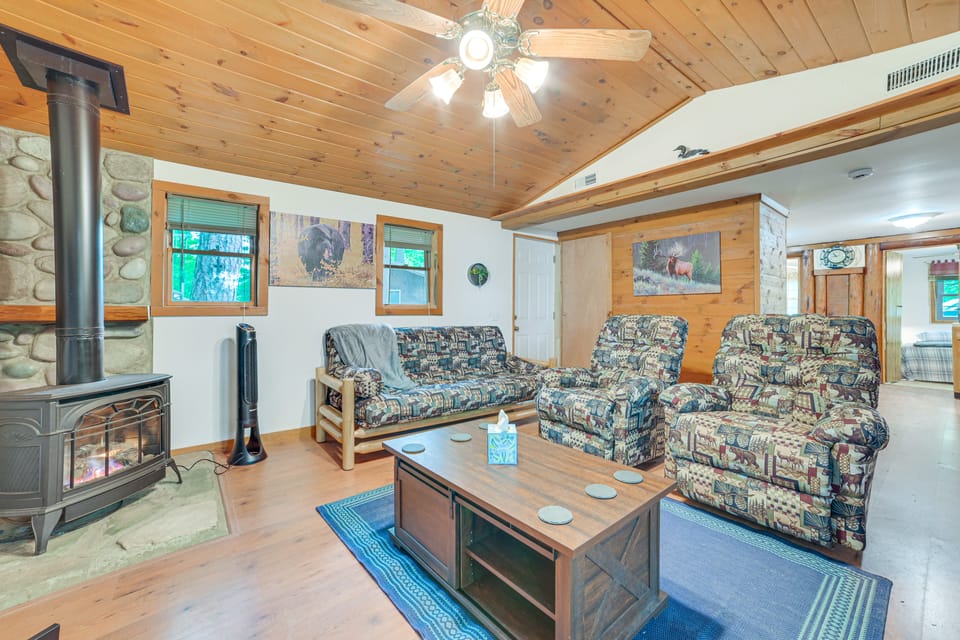 Rustic Michigan Lakeside Cabin w/ Private Dock! House in Michigan