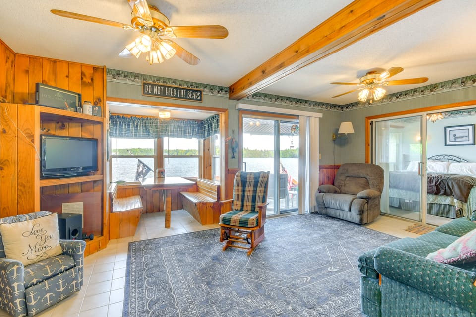 Waterfront Harrisville Home w/ Outdoor Fireplace! House in Adirondack Mountains