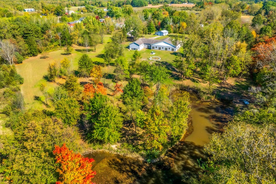 8-Acre Bridgman Oasis: Pool, Hot Tub & Game Room House in Bridgman