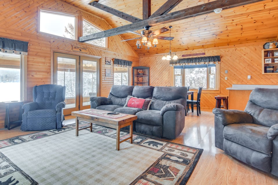 Pond & Snowmobile Trails On-Site: Errol Escape! House in New Hampshire