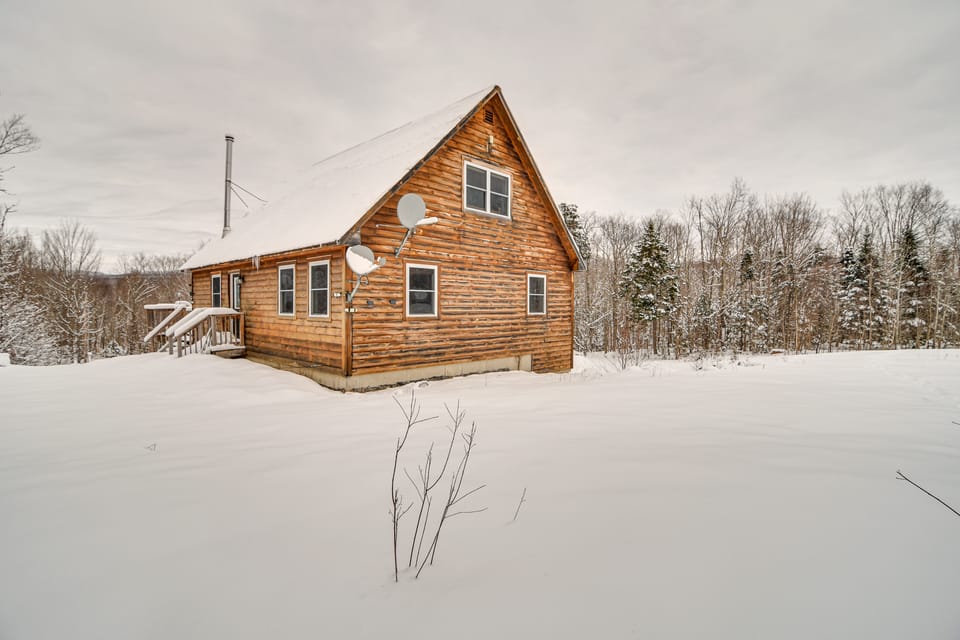 Snowmobiling On-Site: Secluded Vermont Getaway House in Brighton