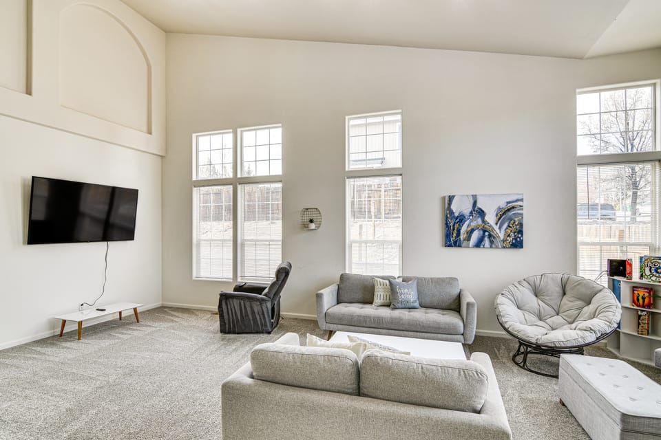 Family Reno Home w/ Game Room! 28 Mi to Ski Resort House in Reno