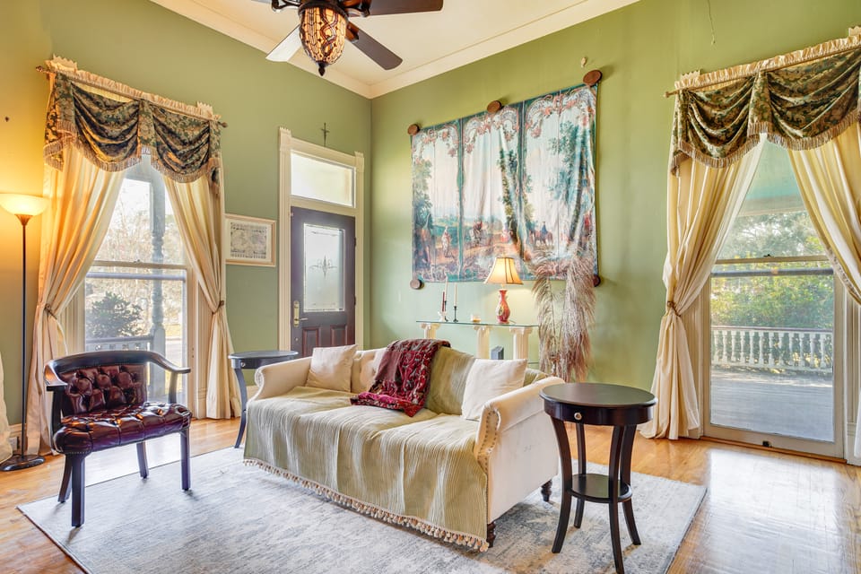 Historic Home w/ Wraparound Porch + Private Yard! House in Louisiana