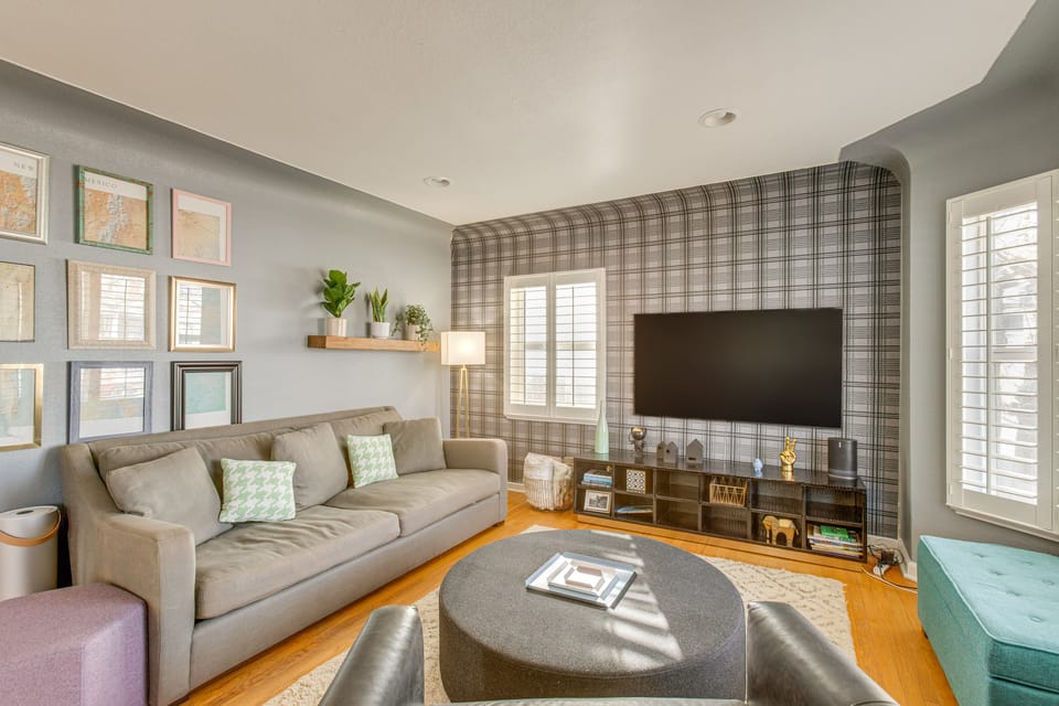 Walk to City Park: Chic Home w/ Hot Tub & Yard House in Denver